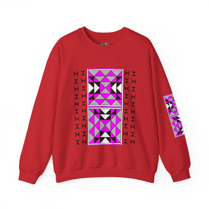 Sacred Mountains in Pink Unisex Sweatshirt