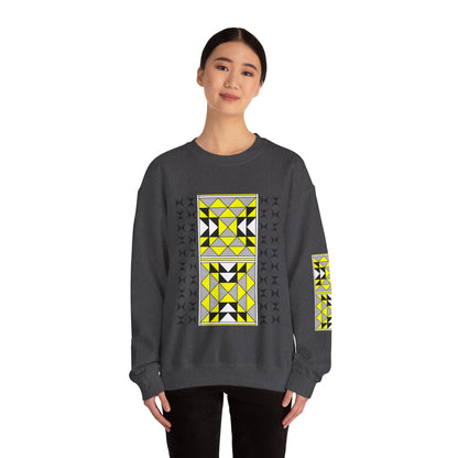 Sacred Mountains in Yellow Unisex Sweatshirt