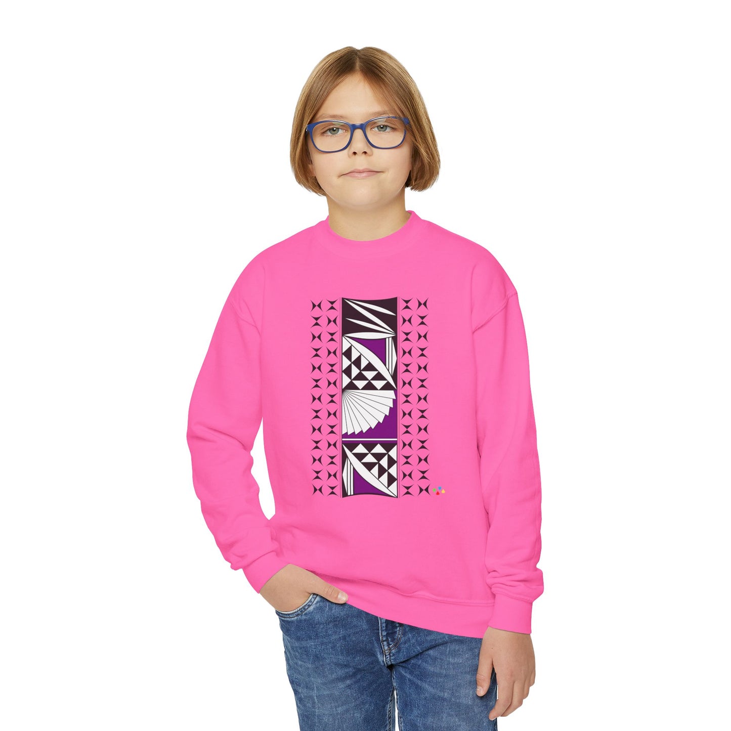 Southwest Sunset in Purple Youth Crewneck Sweatshirt