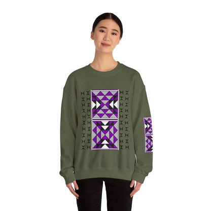 Sacred Mountains in Purple Unisex Sweatshirt
