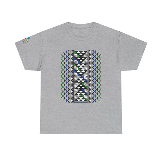 Sun and Rain in Blue/Green Gildan Unisex Tee