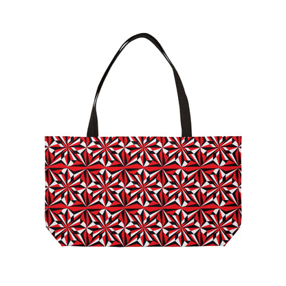 Red Morning Star Weekender Tote Bag
