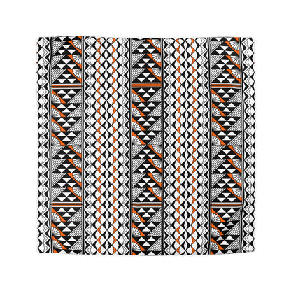 Sun and Rain in Orange Microfiber Duvet Cover