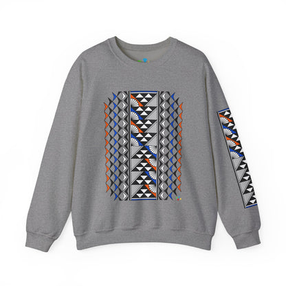 Sun and Rain in Blue/Orange Unisex Sweatshirt