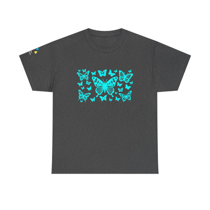 Butterfly Dance in Turquoise Gildan Unisex Tee