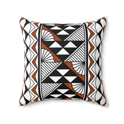 Sun and Rain in Rust Spun Polyester Square Pillow