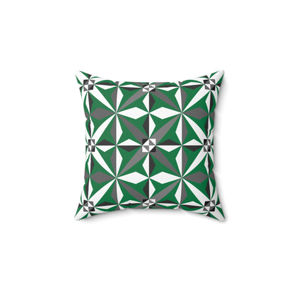 Morning Star in Green Square Pillow