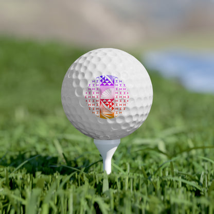 Rainbow Sunrise Golf Balls, 6pcs
