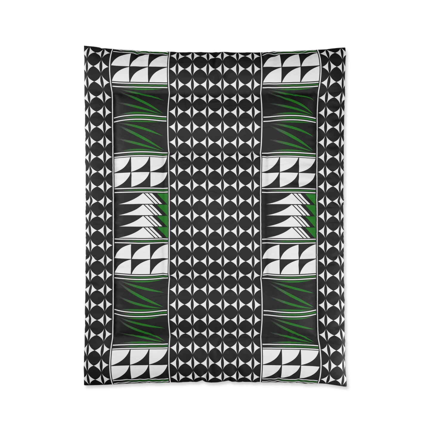 Southwest Feather Blessing in Green Comforter
