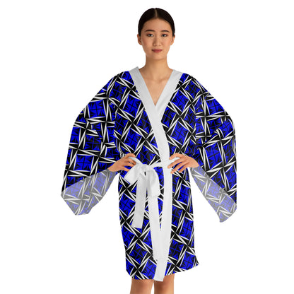 Sacred Winds in Blue Kimono Robe – Where Comfort Meets Native Grace