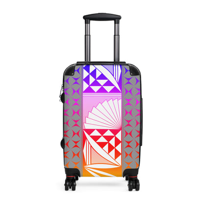 Rainbow Sunrise on Silver Suitcases