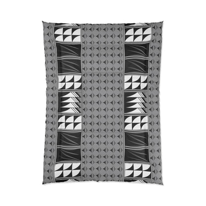 Southwest Feather Blessing on Gray Comforter