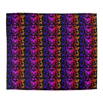Rainbow Butterflies Microfiber Duvet Cover