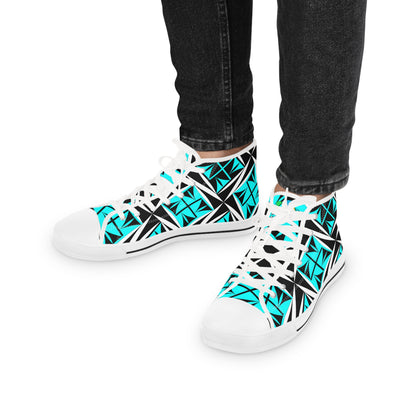 Sacred Winds in Turquoise High Top Sneakers