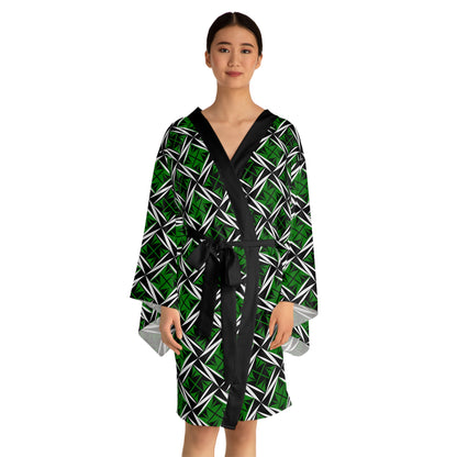 Sacred Winds in Green Kimono Robe – Where Comfort Meets Native Grace
