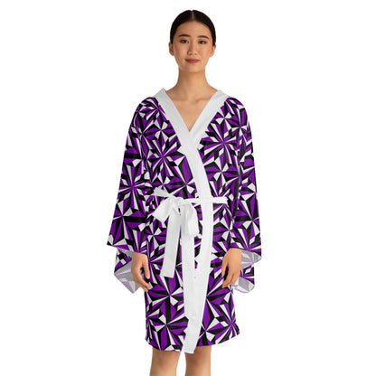 Desert Flowers in Purple Kimono Robe – Where Comfort Meets Native Grace