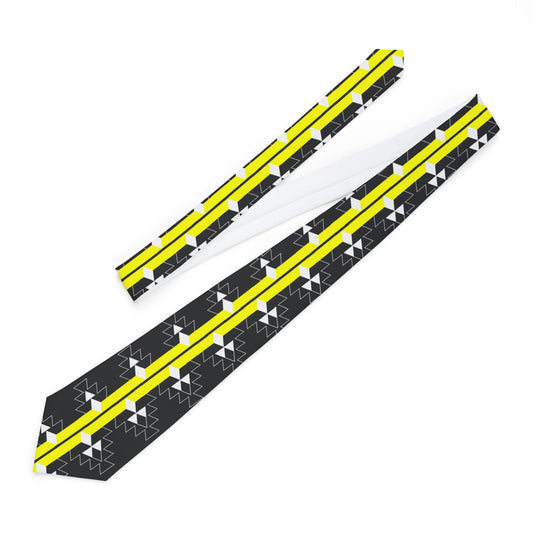 Yellow Native Woven Stories Necktie