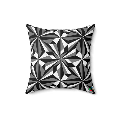 Desert Flowers in Gray Square Pillow