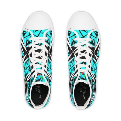 Sacred Winds in Turquoise High Top Sneakers