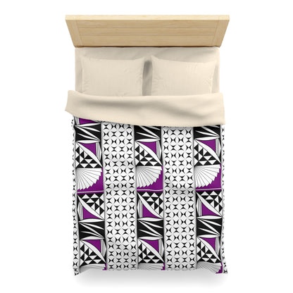 Southwest Sunrise in Purple Microfiber Duvet Cover