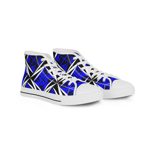 Sacred Winds in Blue High Top Sneakers