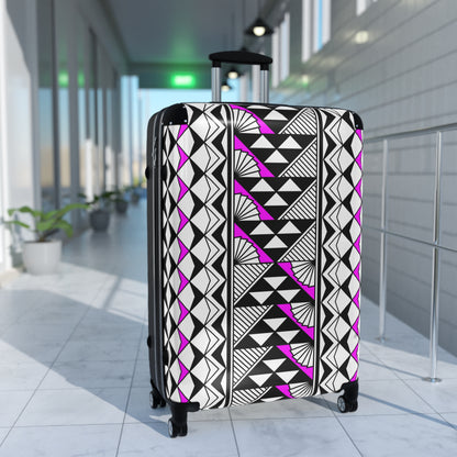 Southwest Rain and Sun in Pink Suitcases