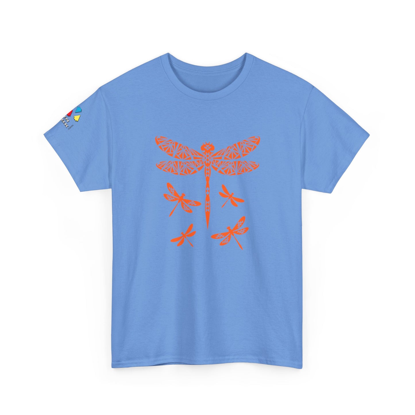 Native Dragonfly in Orange Gildan Unisex Tee