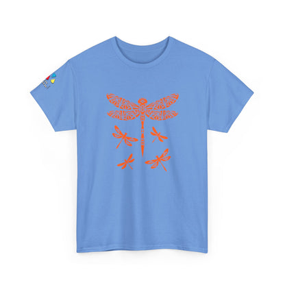 Native Dragonfly in Orange Gildan Unisex Tee