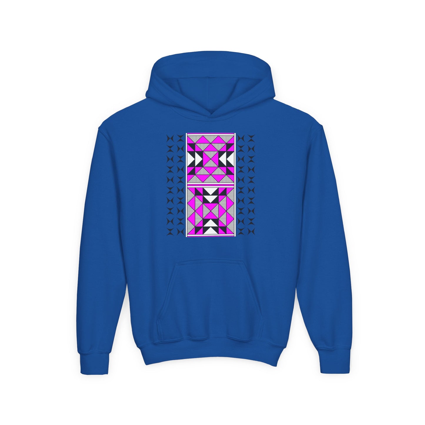 Sacred Mountains in Pink Youth Heavy Blend Hooded Sweatshirt