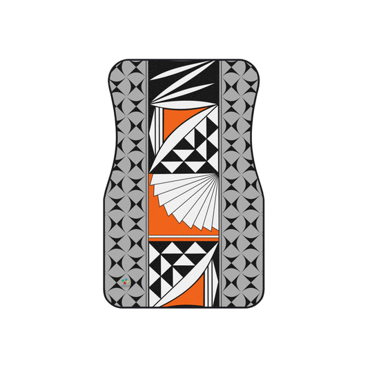 Southwest Sunrise in Orange Car Mats (Set of 4)