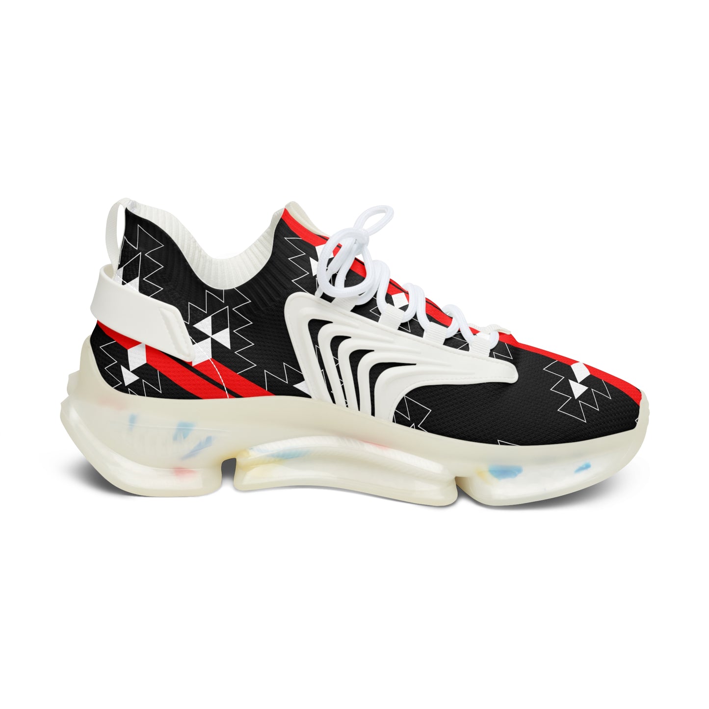 Native Woven Stories on Black Women's Mesh Sneakers