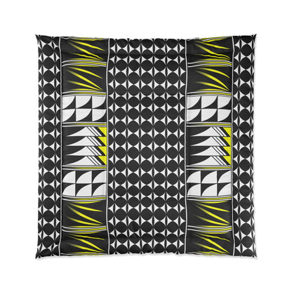 Southwest Feather Blessing in Yellow Comforter