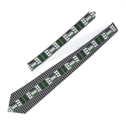 Green Blessed Feathers Necktie