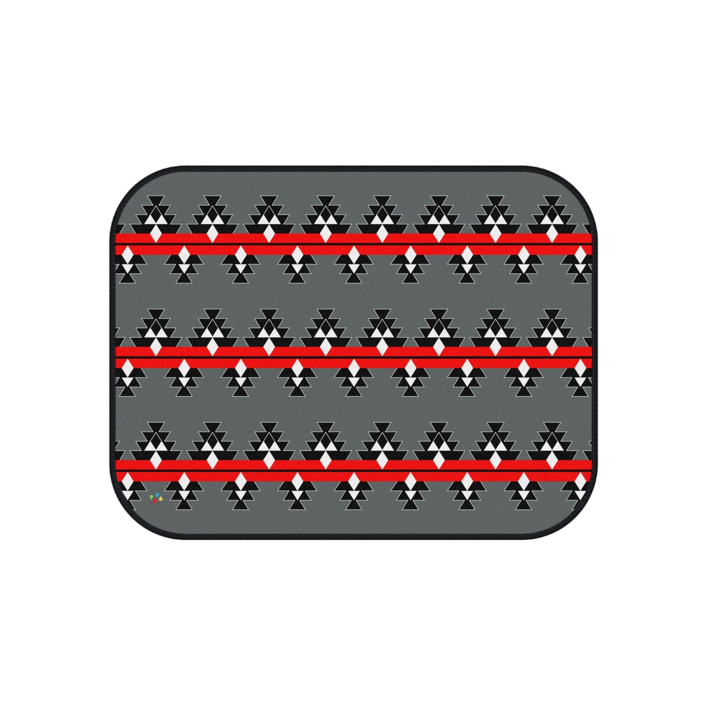 Red Native Woven Stories Car Mats (Set of 4)