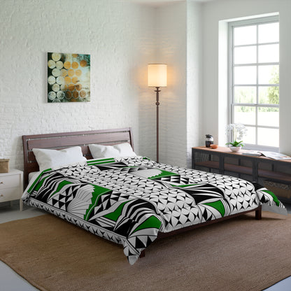 Southwest Sunrise in Green Comforter