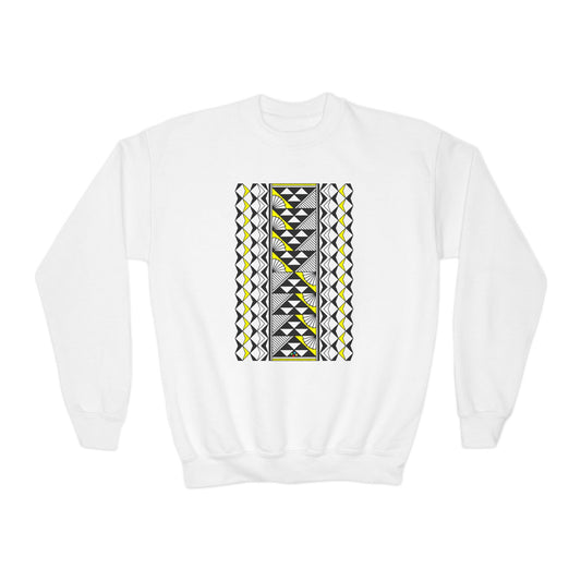 Rain and Sun in Yellow Youth Crewneck Sweatshirt