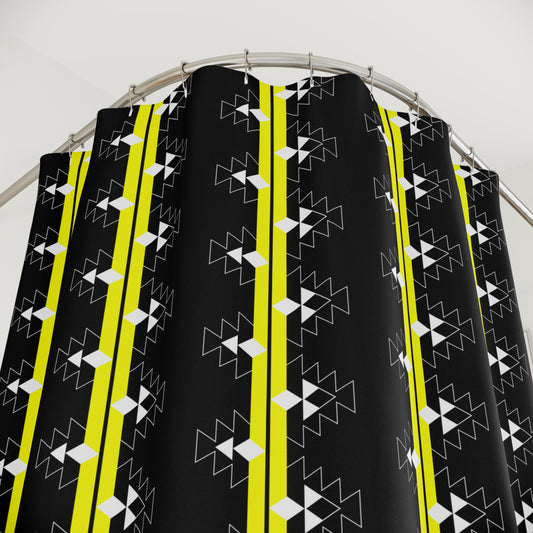 Native Stories -Yellow - Shower Curtains