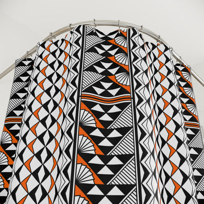 Southwest Rain and Sun in Orange Shower Curtains