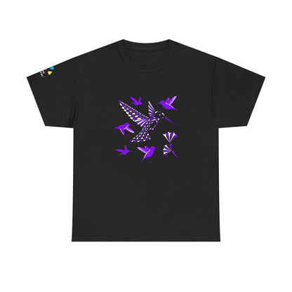 Hummingbird Blessing in Purple Gildan Unisex Tee