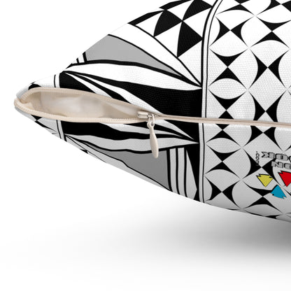 Southwest Sunrise in Gray Square Pillow