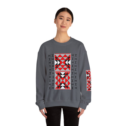 Sacred Mountains in Red Unisex Sweatshirt