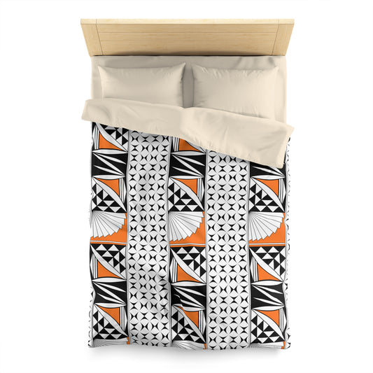 Southwest Sunrise in Orange Microfiber Duvet Cover