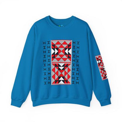 Sacred Mountains in Red Unisex Sweatshirt