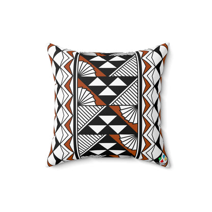 Sun and Rain in Rust Spun Polyester Square Pillow