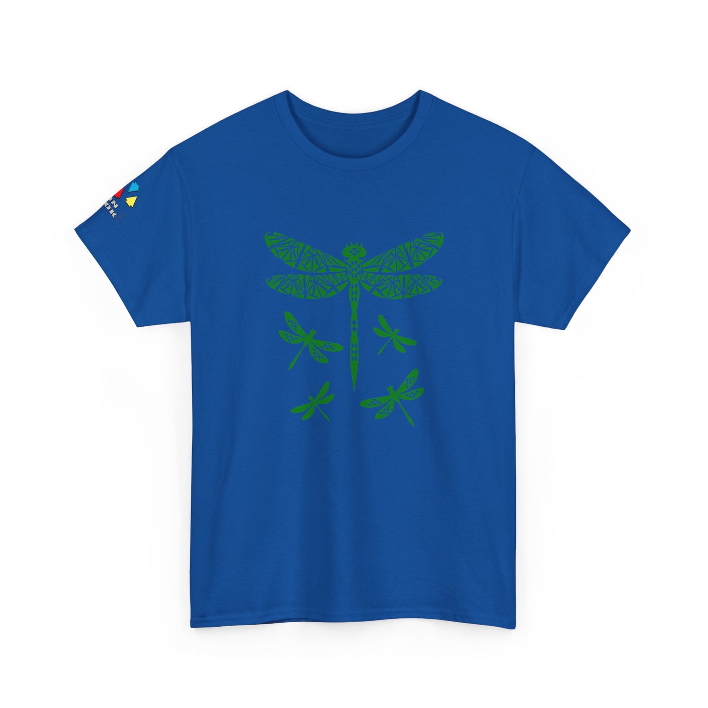 Native Dragonfly in Green Gildan Unisex Tee