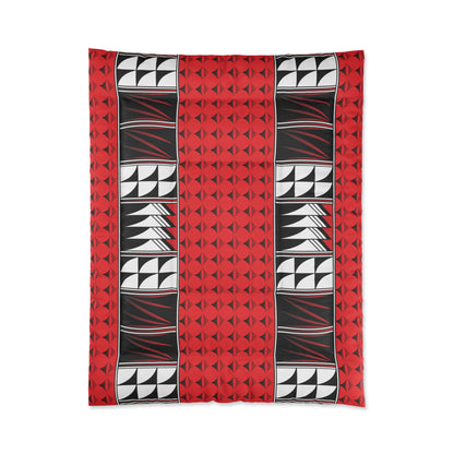 Southwest Feather Blessing on Red Comforter