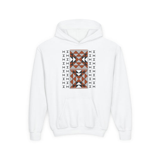 Sacred Mountains in Rust Youth Heavy Blend Hooded Sweatshirt