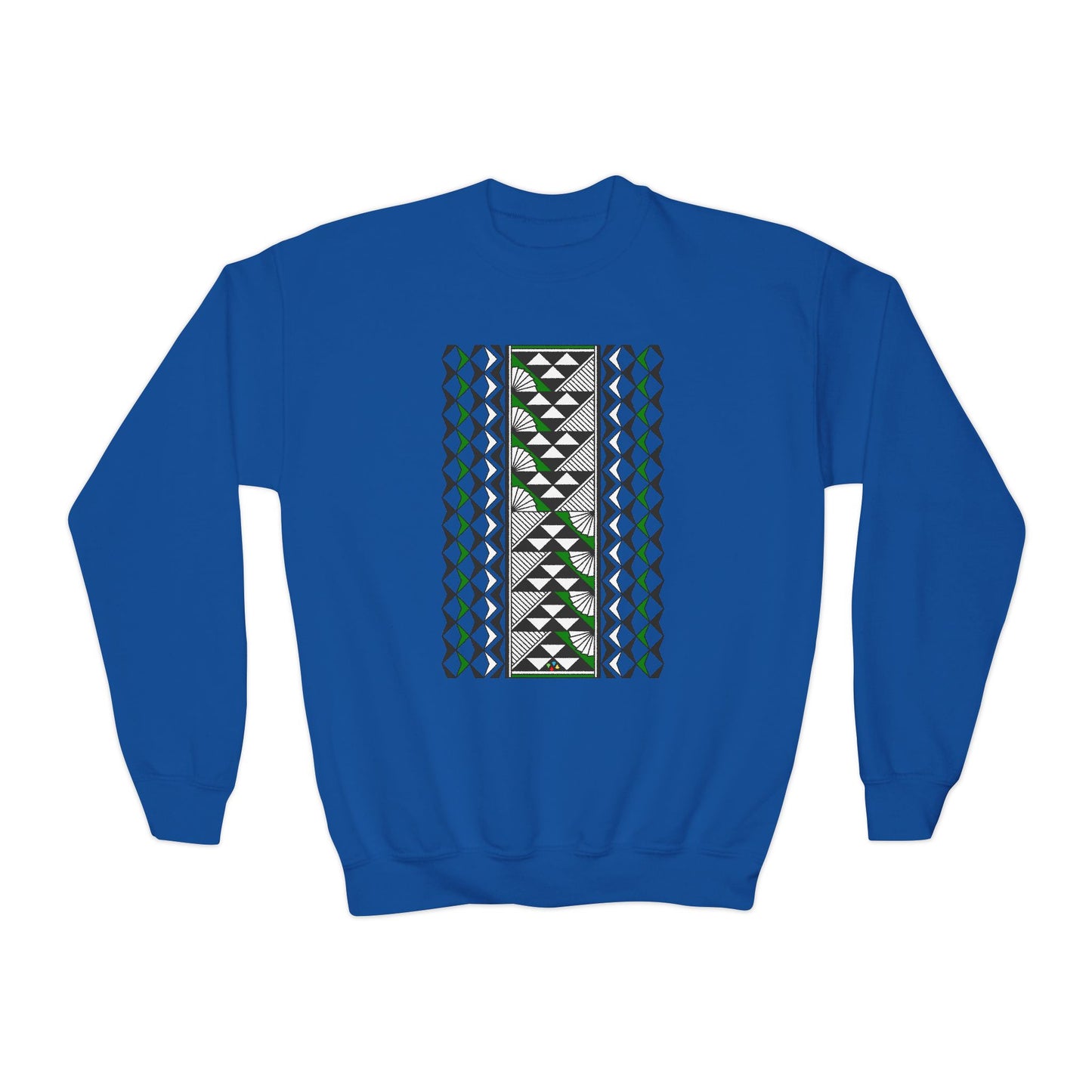 Rain and Sun in Green Youth Crewneck Sweatshirt