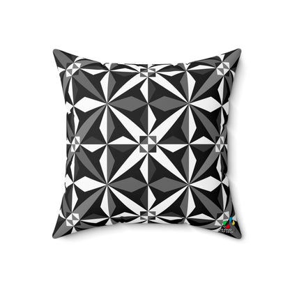 Morning Star in Black Square Pillow