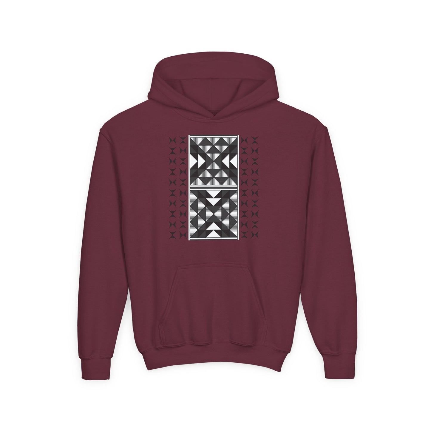 Sacred Mountains in Charcoal Youth Heavy Blend Hooded Sweatshirt